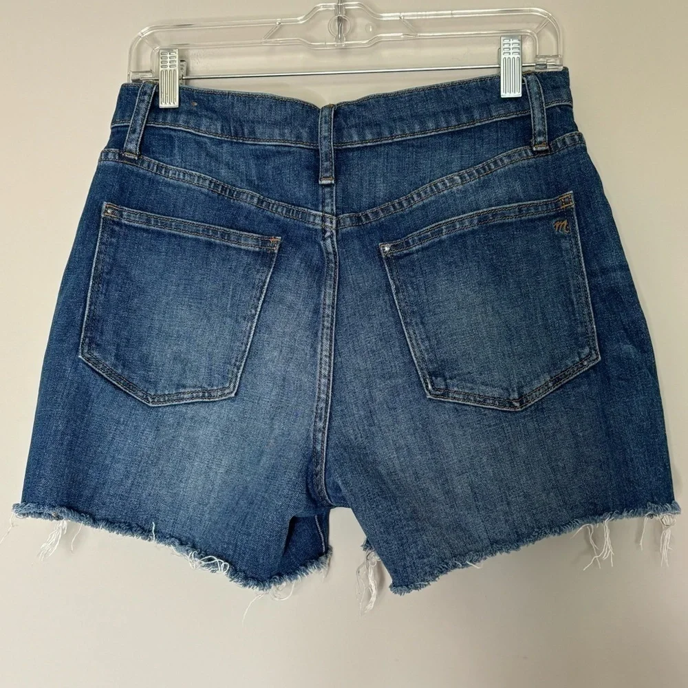 Madewell High-Rise Denim Shorts in Glenoaks Wash: Cutoff Edition, Size 28